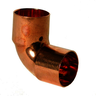 Codo de cobre de 90º H-H de 3/4"